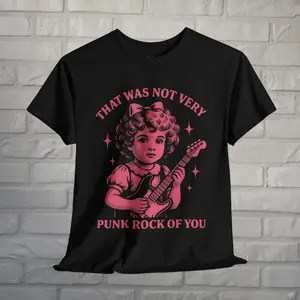 GGOR Punk Rock T-shirt That Was Not Very Punk Shirt Tee Retro Doll Grunge Humor Gift For Alt Girls Unisex Ladies Long Sleeve Hoodie Sweatshirt