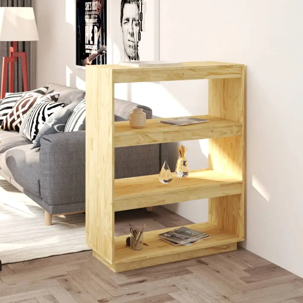 Book Cabinet/Room Divider 31.5"x13.8"x40.6" Solid Wood Pine