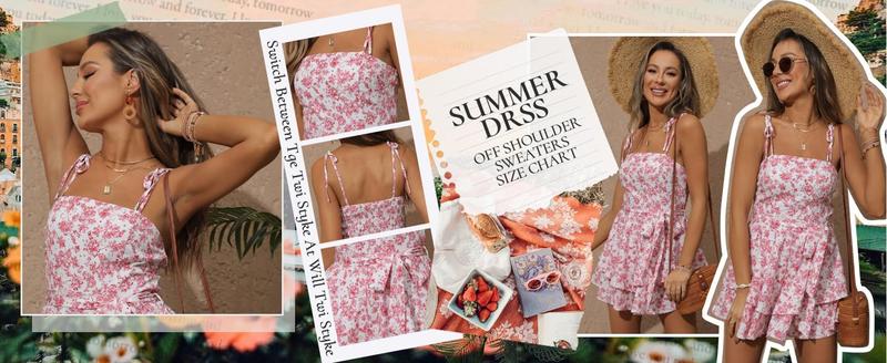 Women's All Over Print Tie Shoulder Rompers, Boho Sleeveless Spaghetti Strap Tie Wide Leg Short Romper, Holiday Vacation Beach Summer Clothes, Ladies Clothes for Daily Wear, Womenswear