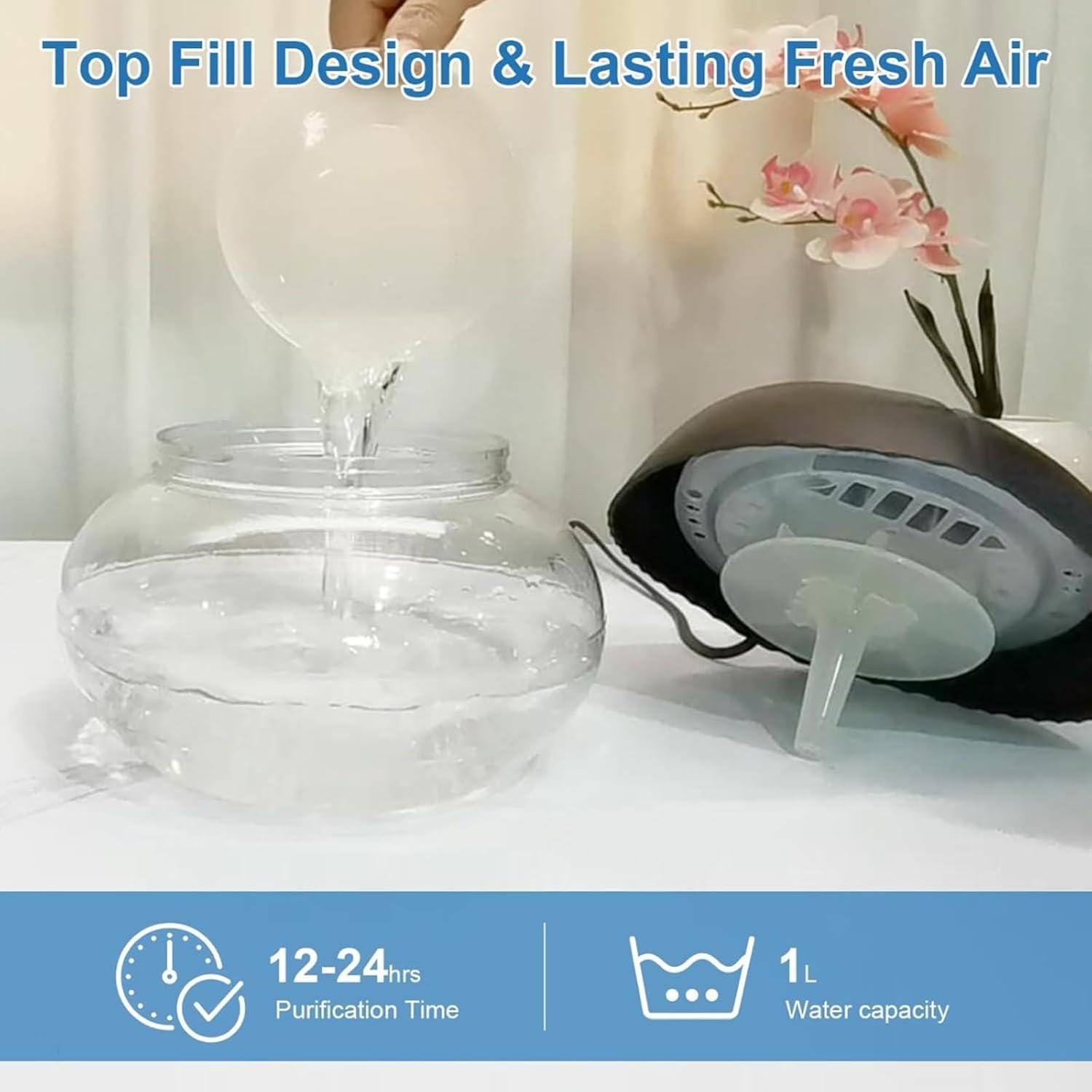 Air Purifier- Water Air Revitalizer, Air Washer, Air Freshener, Room Aromatizer, Aroma and Essential Oil Diffuser with 7 Color adjustable LED Lights- Air Washer Diffuser, Removes Dust, Allergens and Freshens Air Air Purifier- Water Air Revitalizer, Air Washer, Air Freshener, Room Aromatizer, Aroma and Essential Oil Diffuser with 7 Color adjustable LED Lights- Air Washer Diffuser, Removes Dust, Allergens and Freshens Air