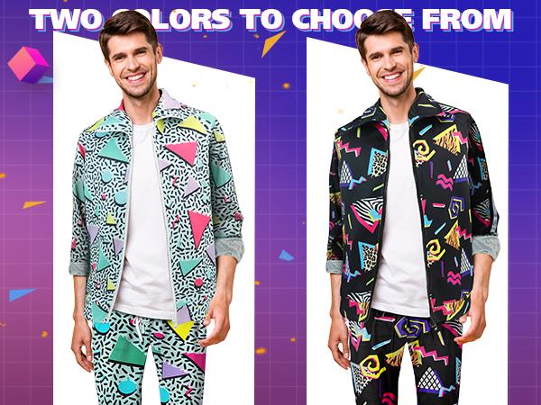 Gihuo Retro 80s 90s Men's Tracksuit - Vintage Jacket & Joggers Set - Polyester Material - Loose Fit - Summer Clothing - 2-Piece Outfit - Cuffed Sweatpants - Streetwear Style halloween cardigan gift funny Gihuo Retro 80s 90s Men's Tracksuit - Vintage Jacket & Joggers Set - Polyester Material - Loose Fit - Summer Clothing - 2-Piece Outfit - Cuffed Sweatpants - Streetwear Style halloween cardigan gift funny