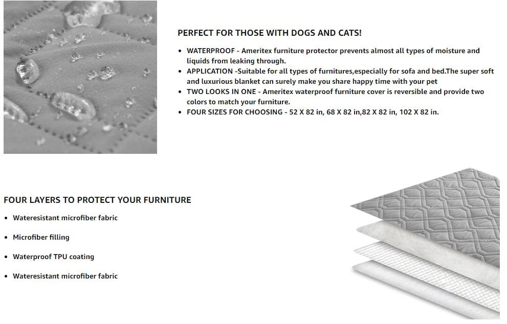 Waterproof Dog Bed Cover Pet Blanket for Furniture Bed Couch Sofa Reversible Waterproof Dog Bed Cover Pet Blanket for Furniture Bed Couch Sofa Reversible