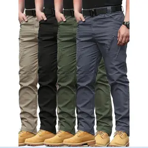 4pcsMen'STacticalCargoPants,Multi-PocketDesign,SolidColor,ElasticWaistband,IdealforConstructionWorkers,Hiking,Exploring,Spring/Fall(NoBeltIncluded)MenswearBreathableCasualComfyFashionDayOutdoorBigSmallZipperBeigePlainA