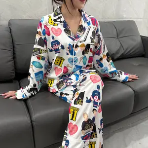 Heated RivaIry Satin Pajama Set, H0llander and R0zanov Pajamas, LGBT Hockey Romance Sleepwear Gift For Couple