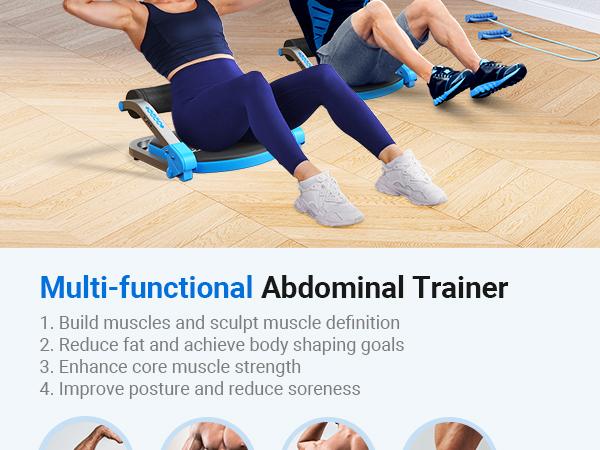 Merach Sit-Up Exercise Equipment, Ab Crunch Machine Roll-up Machine, Abdominal Workout Machine for Home Gym, Core Ab Exercise System Trainer