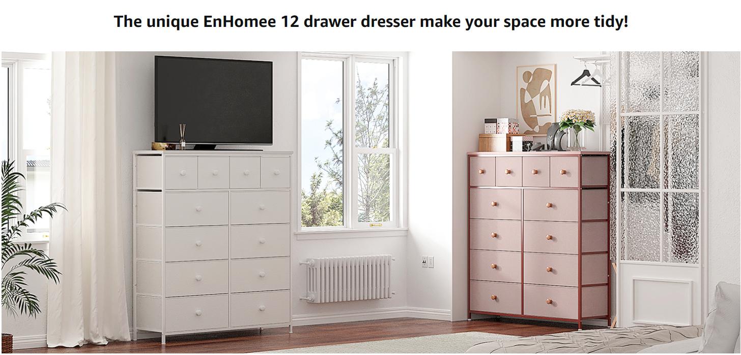 【New Sizes】Raybee 12 Compact Fabric Drawer Organizer, Space Saving Storage Bins for Closet, Modern Storage Tower for Socks Underwear Makeup, Tall Chest Organizer Unit for Bedroom Office Dorm Room Organization, Steel Frame, Wood Top, Easy to Assemble 【New Sizes】Raybee 12 Compact Fabric Drawer Organizer, Space Saving Storage Bins for Closet, Modern Storage Tower for Socks Underwear Makeup, Tall Chest Organizer Unit for Bedroom Office Dorm Room Organization, Steel Frame, Wood Top, Easy to Assemble