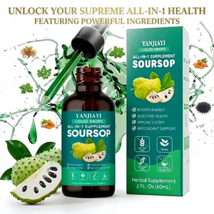 10-in-1 Soursop Bitters Drops with Sea Moss & Ashwagandha | Herbal Superfood Liquid Supplement for Immune Support & Energy | Non-GMO, 2 Fl Oz