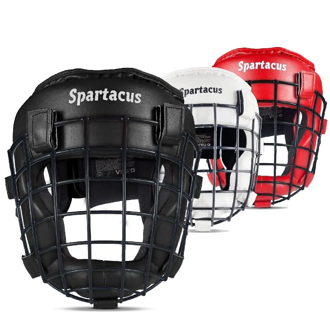 MMA & BOXING HEADGEAR WITH REMOVABLE FACE GRILL | MUAY THAI SPARRING