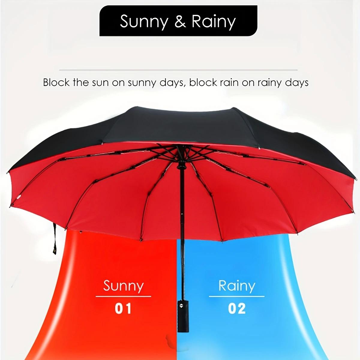 Double Layer Umbrella Fully Automatic Rain Windproof Automatic Folding Umbrellas Men Women Sun Protection And UV Umbrella
