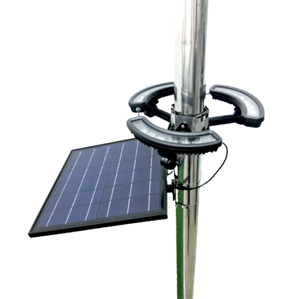 1980lm Solar LED Flag Pole Light for Outdoor Illumination