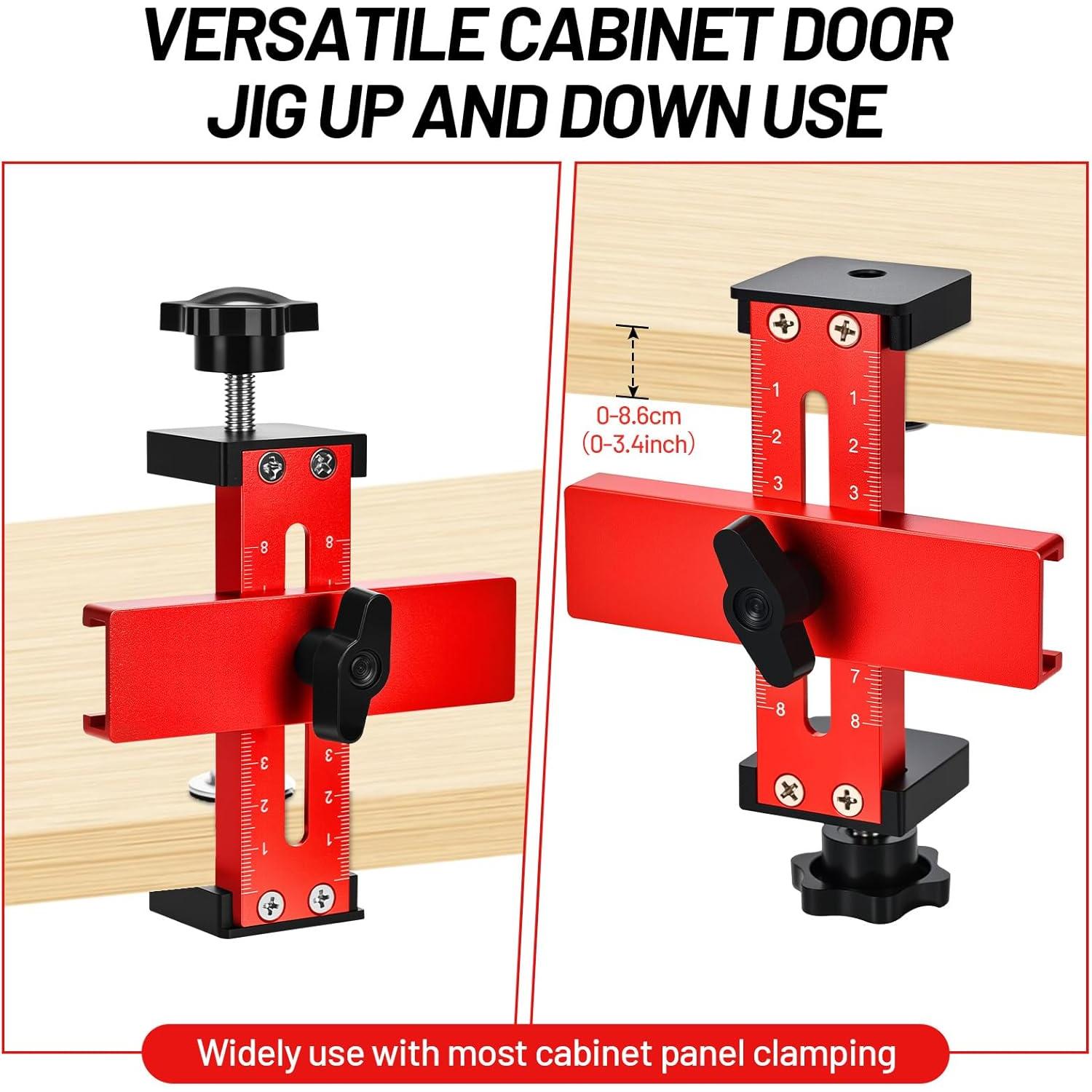 Cabinet Door Installation Jig with Precision Edge Positioner Adjustable for Framed & Frameless Doors  Alloy Tool for DIY & Professionals