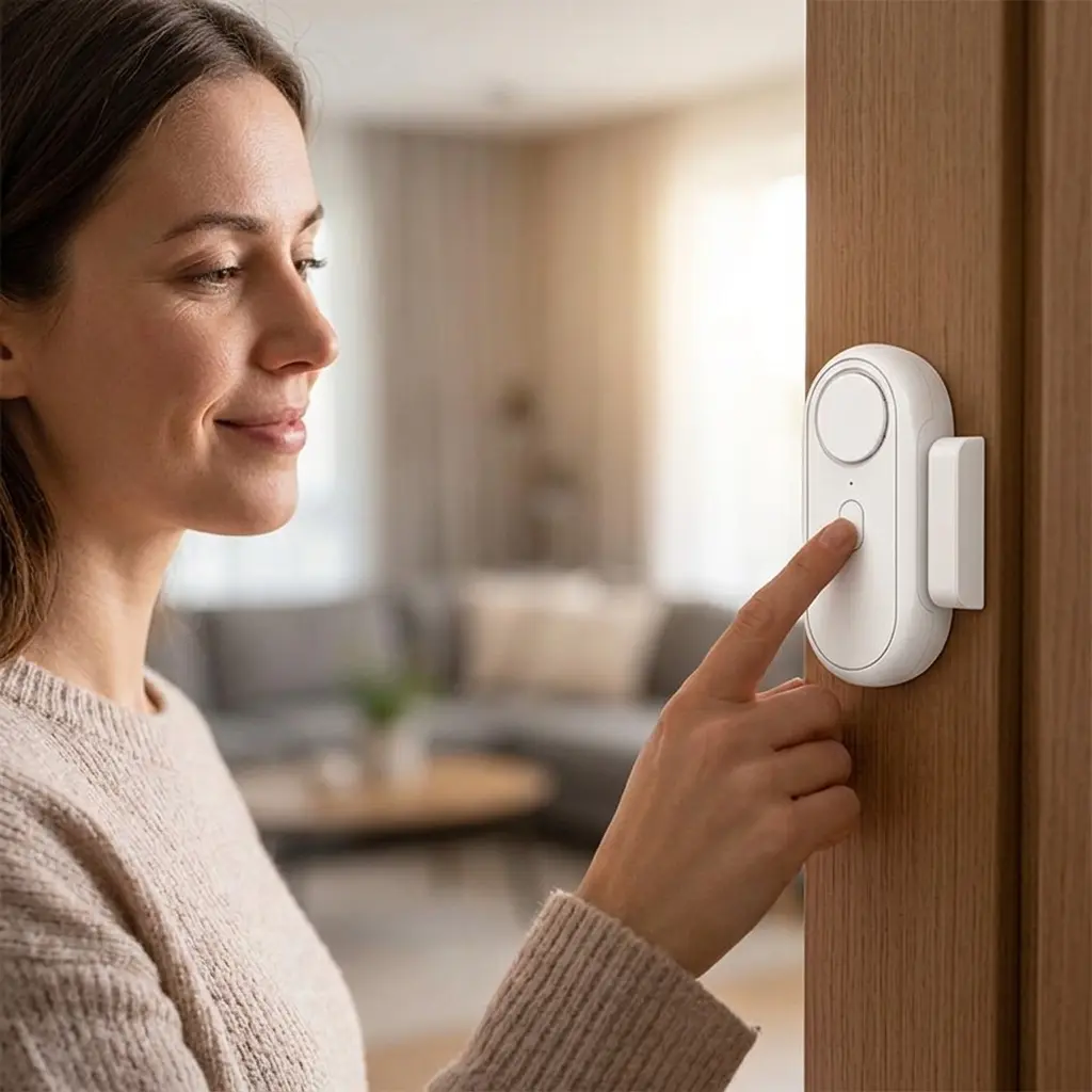 120dB Door Window Alarm - Magnetic Sensor Door Alarm When Opened, Wireless Home Security Alarm for Kids Safety, Easy Install Adhesive Door Window Alarms Home Security System