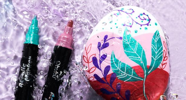 Ohuhu Acrylic Paint Pens:  Dual Tips (Round & Fine) - 30 Colors/60 Colors/90 Colors - Acrylic Markers High Opacity Paint Markers Waterproof Lightfast for Rock Painting Easter Eggs Wood Glass Ceramic Canvas - Kakaako Series of Ohuhuart