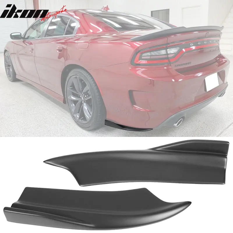 Rear Diffuser for 2020-2023 Dodge Charger V2 Style Matte Black Rear Bumper Lip Apron PP