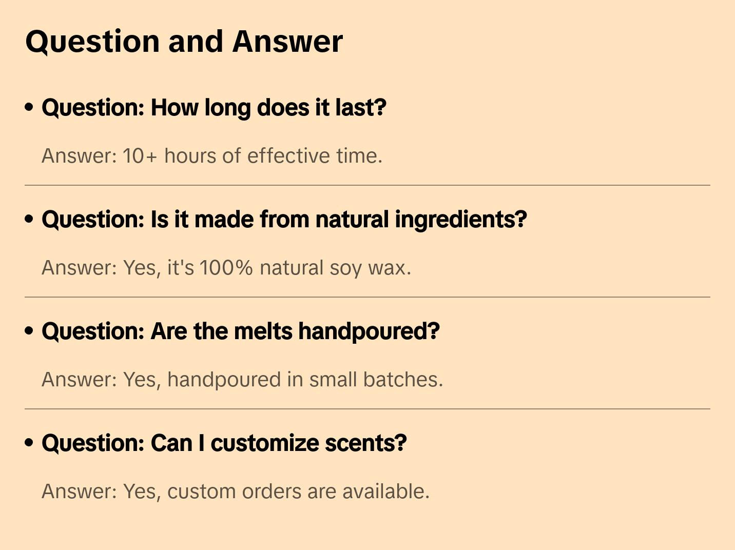 Soy Wax Melt: Clean & Fresh Scents