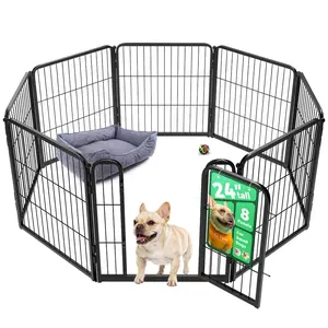 FXW Homeplus Unleashed Indoor Dog Playpen - Stress-Free and Safe Play, 24"/32"/40"/45" Height, 8/12 Panels Heavy Duty Dog Pen for Small/Medium/Large Dogs│Patented