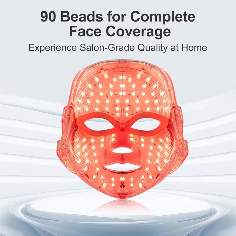 7-Color LED Phototherapy Face Mask: Brightens skin tone, reduces wrinkles, and smooths skin | Portable skincare, rechargeable wireless beauty gift, ideal for Christmas and at-home skincare.