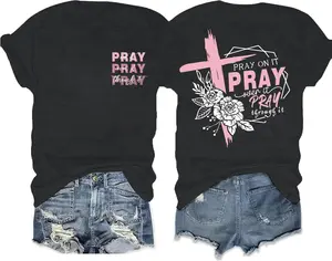 Christian Shirts for Women Religious Sayings Tees Bible Verse Inspirational Tee Tops Pray Print Shirt Unisex