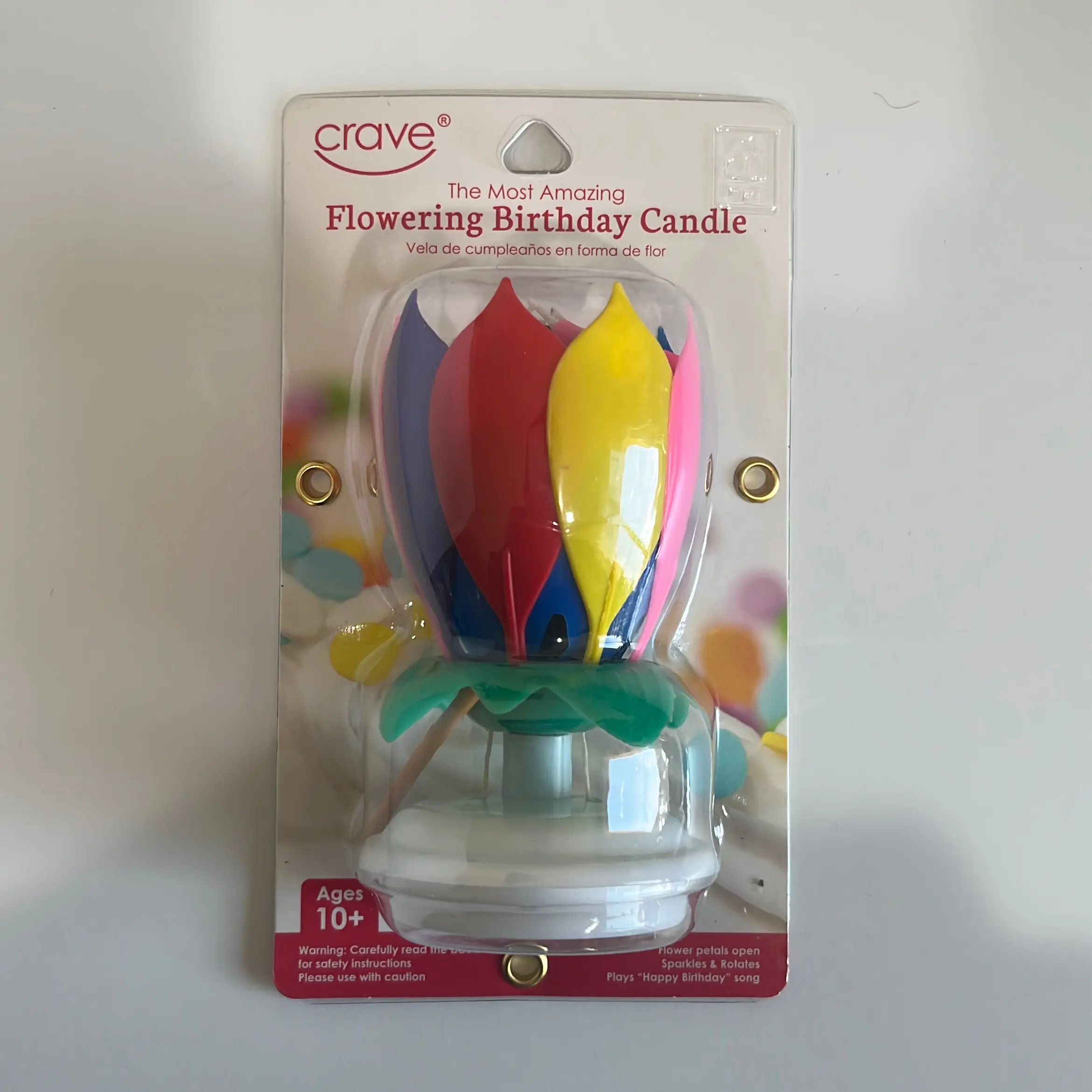 Flowering birthday candle