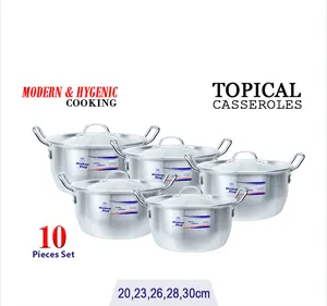 Kitchen King - Topical Casseroles Set 8,9,10,11,12 Inches 10 Pcs Modern Hygienic Cooking Pots