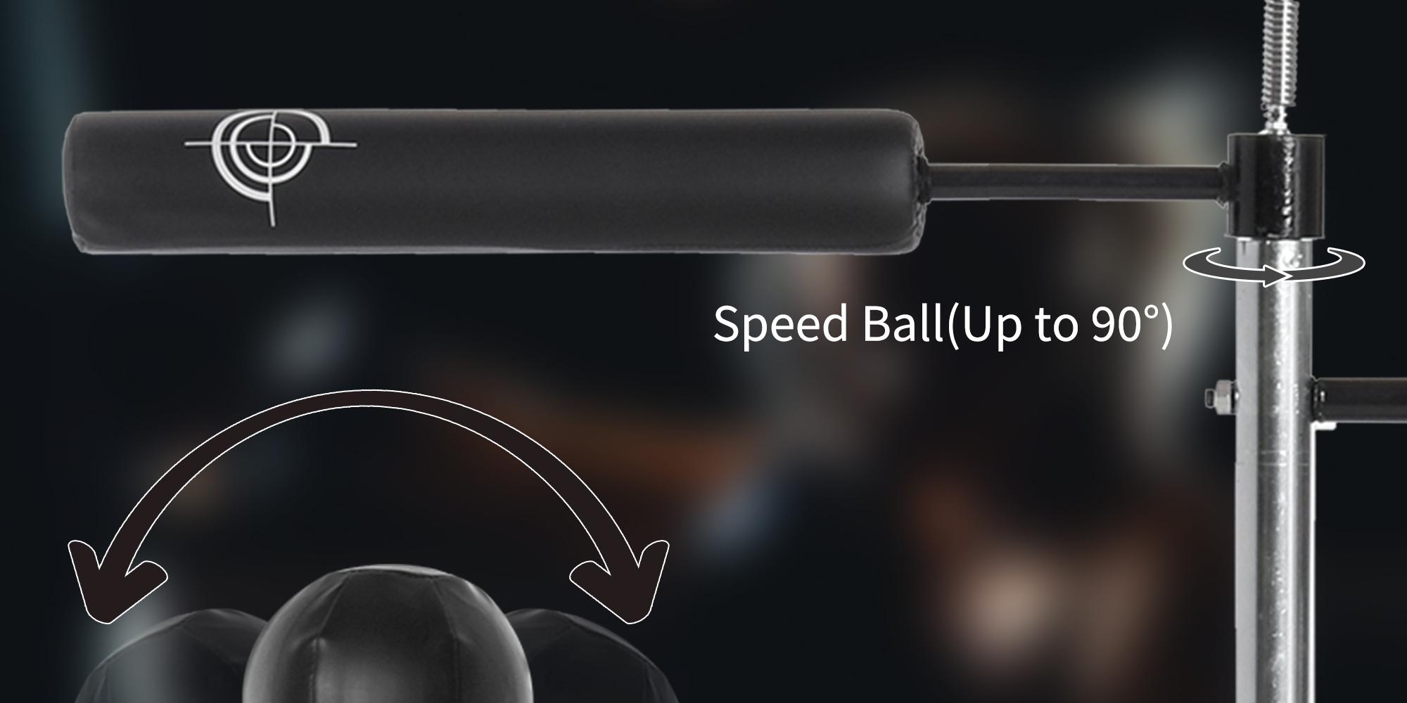 Soozier 3-in-1 Boxing Bag Freestanding Punching Bag with 2 Speed Bag, 360° Relax Bar, Reflex Bag, Adjustable Height