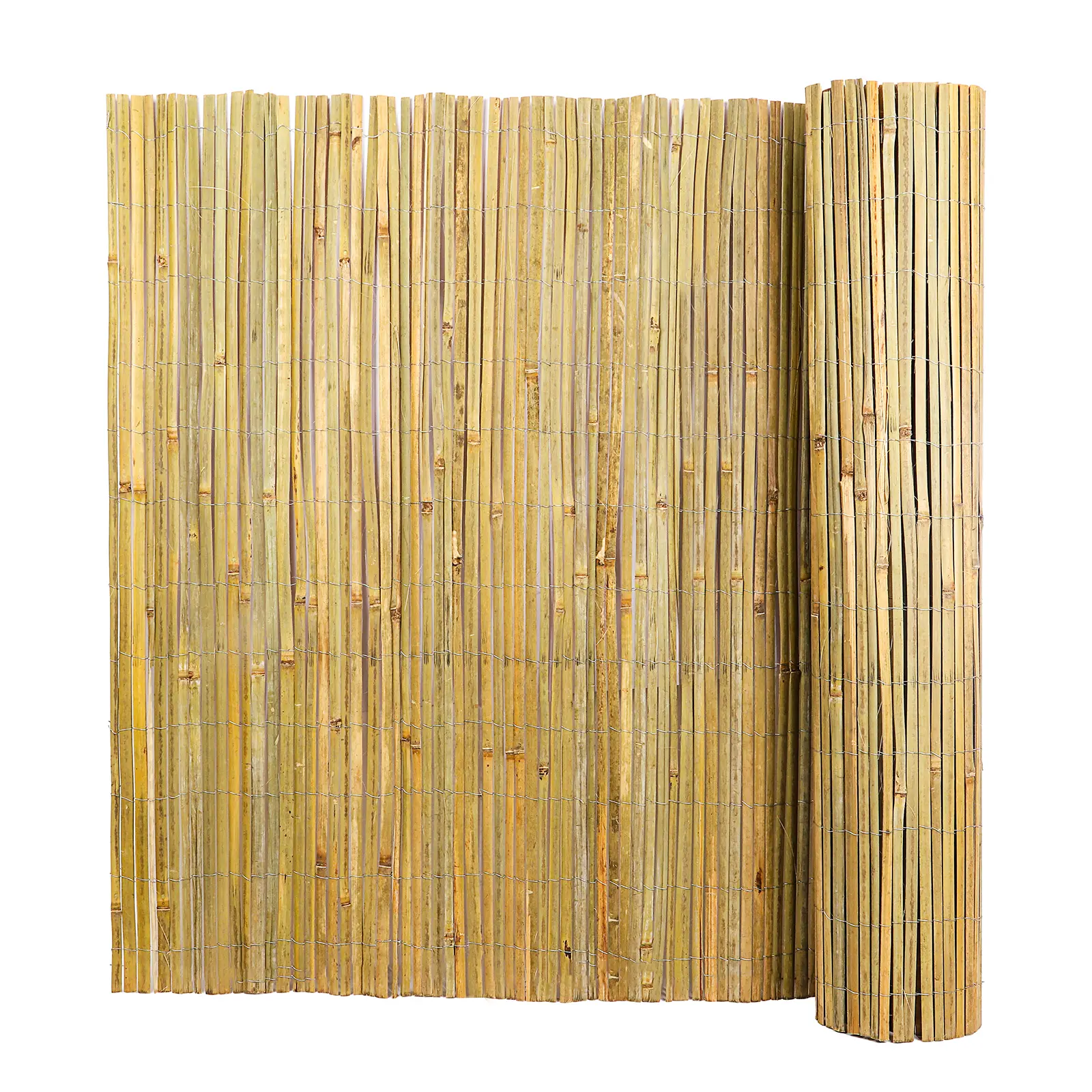 Bamboo Slat Fence, Outdoor Privacy Fence & Garden Screening, 4FT x 13FT / 6FT x 13FT
