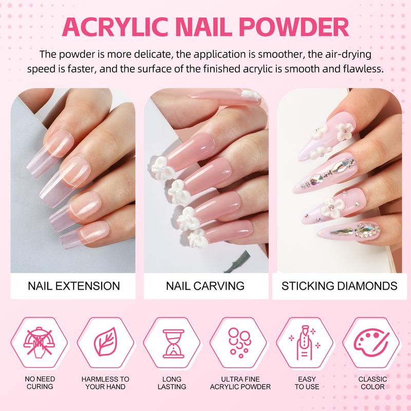 COSCELIA Acrylic Nail Kit for Beginners with Everything Professional Acrylic Powder Drill UV Light Glitter Decoration Set Complete Nail Art Kit for Home Salon Design Youth Friendly