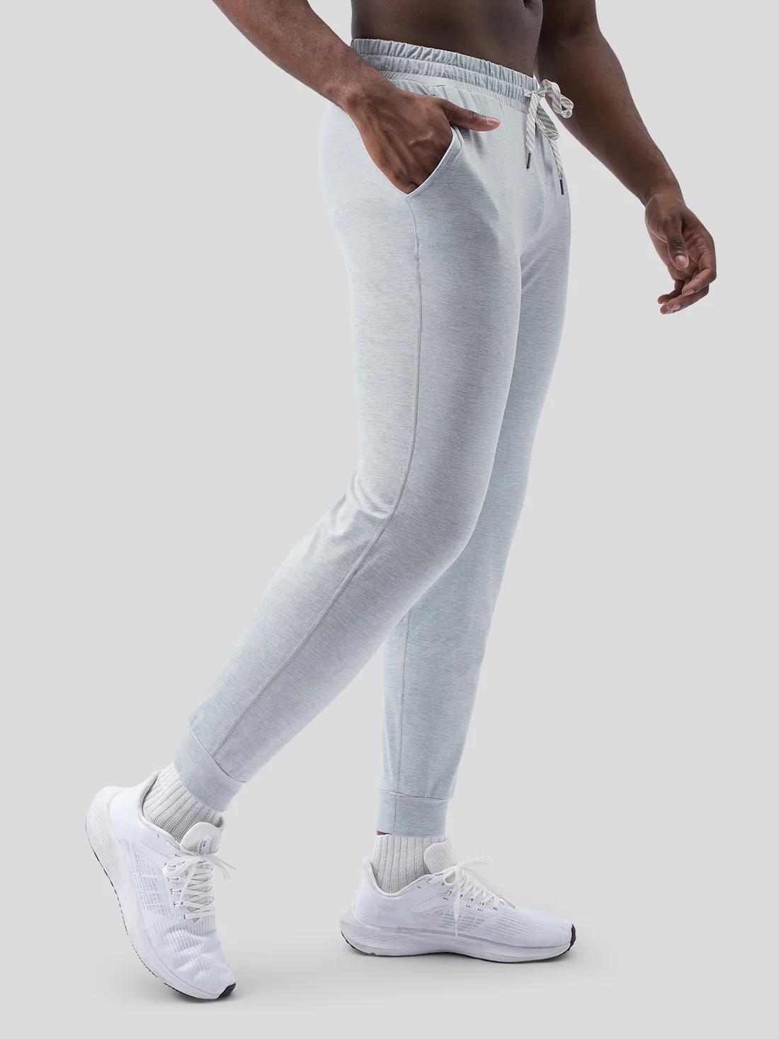 Fioboc Velou Zipper Pocket Jogger, Fleece Sweatpants with Elastic Waist, Moisture-Wicking, Breathable Athletic Tapered Pants for Workout & Running Fitness