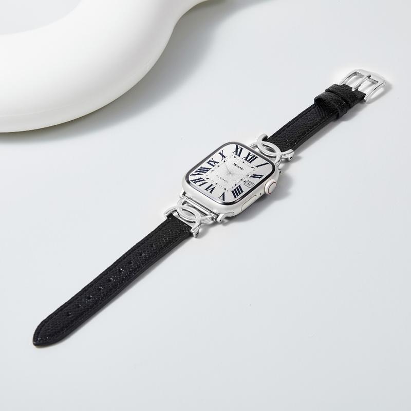 MISSAIR Leather Band Compatible with Apple Watch Series 11-1 SE Ultra - Slim, Stylish, Everyday Replacement Strap Elegant Design Wristband for Women