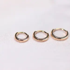 Rose Gold Chunky Clicker Hoop Nose Ring