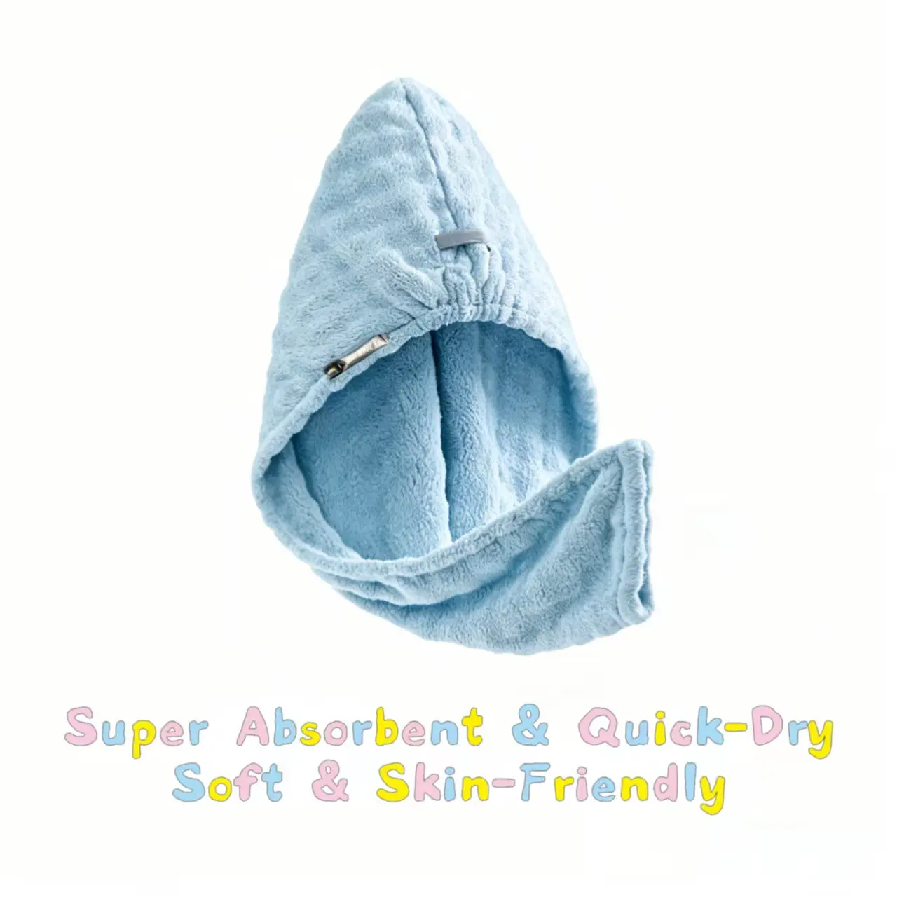 Ultra Absorbent Microfiber Hair Towel Wrap, Fast Drying Hair Turban for Women, Anti-Frizz Solution for All Hair Types, Salon-Quality Style Tool bath comfort shower cap bathroom must-have