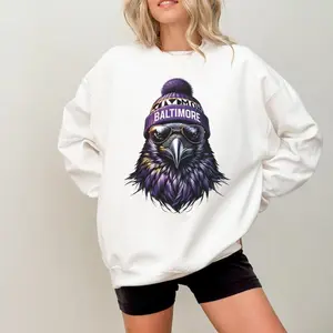 Baltimore Football Sweatshirt, Ravens Fan Gift, Maryland Sports Apparel, Football Team Wear