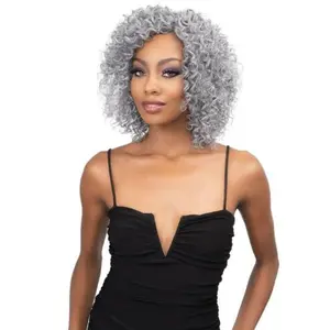 Janet Collection Remy Illusion Human Hair Blend Short Weave 3pcs - DEEP