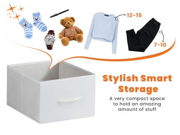 Sweet Furniture S - 8 Drawers Dresser Organizer Storage Drawers Fabric Storage Tower, Chest of Drawers with Fabric Bins, Steel Frame, Wooden Top