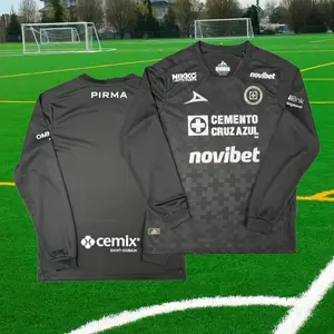 2526 Cruz Azul Third Away Black Long sleeves Soccer Jersey Ligamx