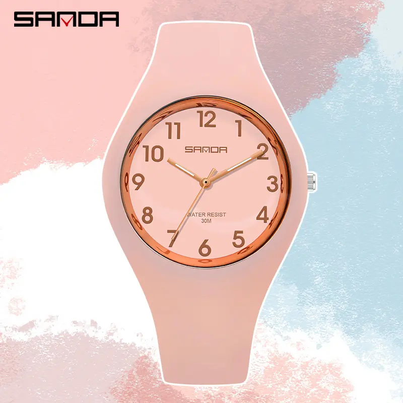 Women's Minimalist Modern Quartz Watch - Round Face, Crystal Bezel, Flexible Silicone Band, Lightweight, Durable, Shock-Resistant, All-Day Comfort, Ideal for Casual & Fitness Activities, Fashion Accessory, Modern Quartz Watches