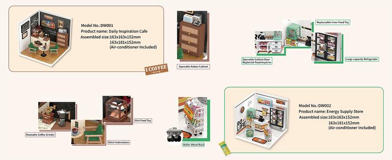 Rolife Super Creator DIY Miniature House Kit 100 Pieces Plastic Dollhouse Candy House Model Building Set with LED Lights for Kids & Adults 14+ Perfect for Cosplay Games and Birthdays