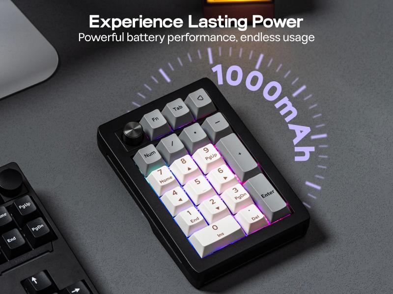 EPOMAKER EK21 VIA Gasket Number Pad BT 5.0/2.4ghz/Wired Hot-Swap Numpad with Aluminum Alloy knob, Programmable for Win/Mac/Gaming EPOMAKER EK21 VIA Gasket Number Pad BT 5.0/2.4ghz/Wired Hot-Swap Numpad with Aluminum Alloy knob, Programmable for Win/Mac/Gaming