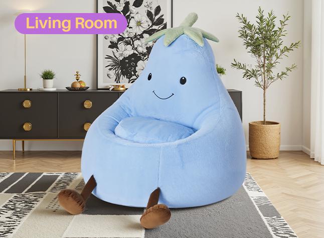 Eggzu，Lazy Sofa, Portable  Comfy Floor Sofa for Living Room Bedroom，Cute Children's Sofa,  Parent-Child Sofa