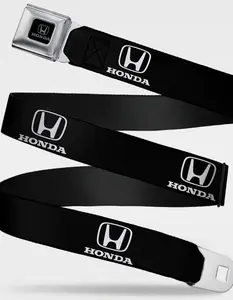 BUCKLE-DOWN  Mens Honda Seatbelt Belt, Black
