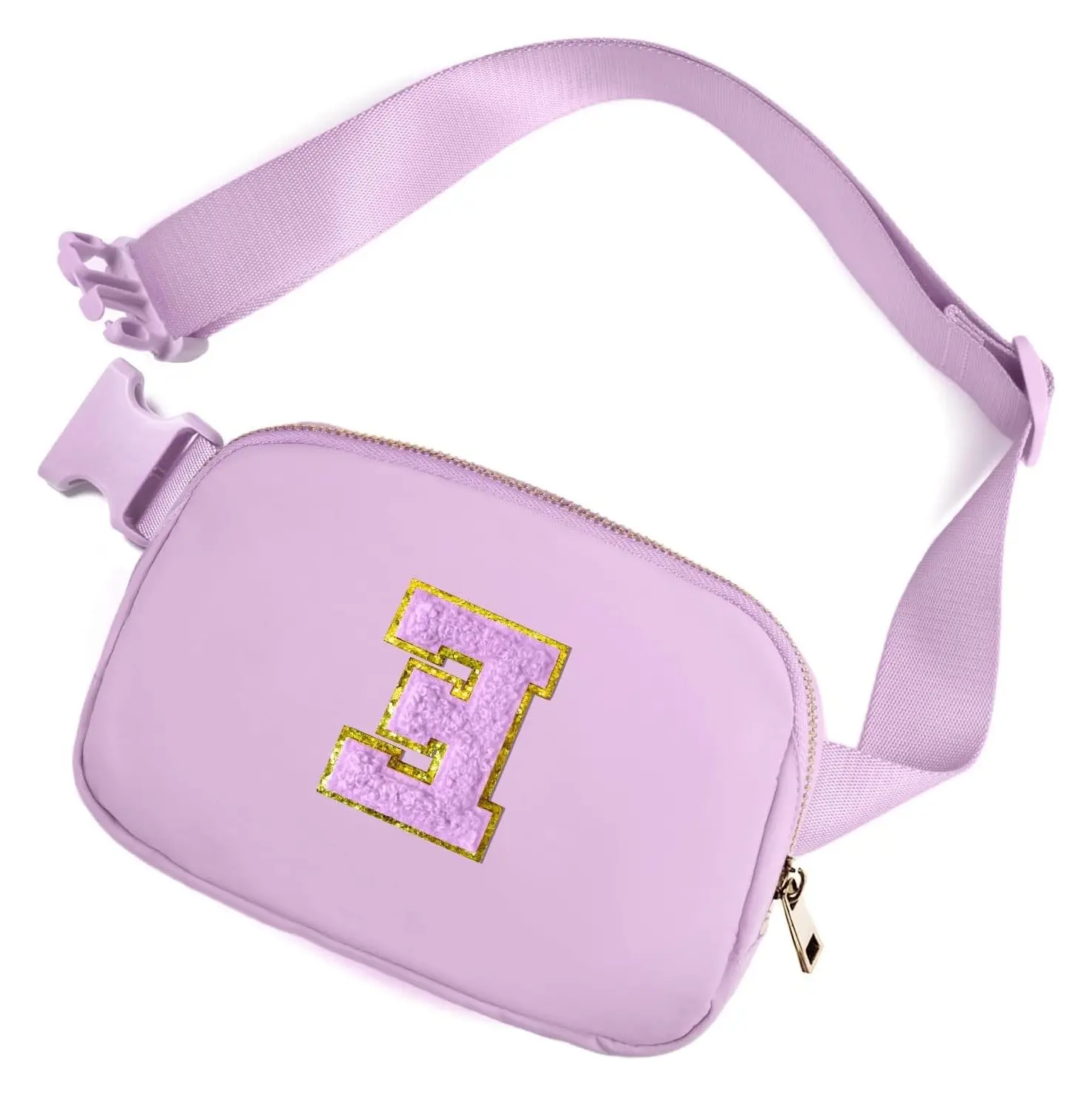 Gifts for 8-12 Year Old Girls Belt Bag Fanny Pack Crossbody Bags with Initial Letter Patch Cute Birthday Gifts for Teen Girls Women Personalized Trend Stuff (Lavender-E)Gift
