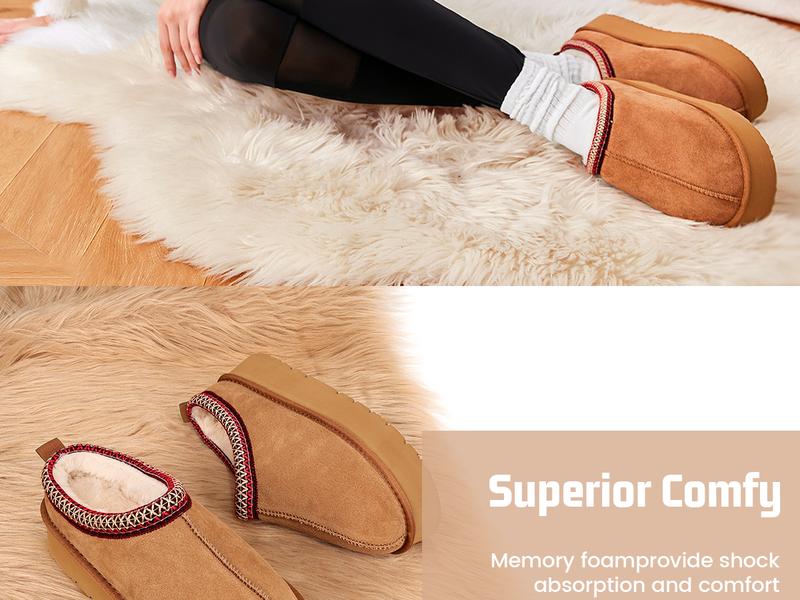 Fur Boots Platform Slippers For Women Fluffy Boots Mini Boots Fuzzy Boots Slippers For Women Outdoor and Indoor Snow Shoes For Women Winter Shoes Women
