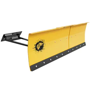 48”–60” Universal ATV/UTV Snow Plow – Heavy-Duty Steel Blade, 5-Angle Adjustable, Quick Mount - Yellow
