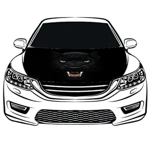 Black Panther Car Hood Cover Flag , Engine Banner Flag Black Panther Logo,4X5ft,/6X7FT100% Polyester Elastic Fabrics Can be Washed