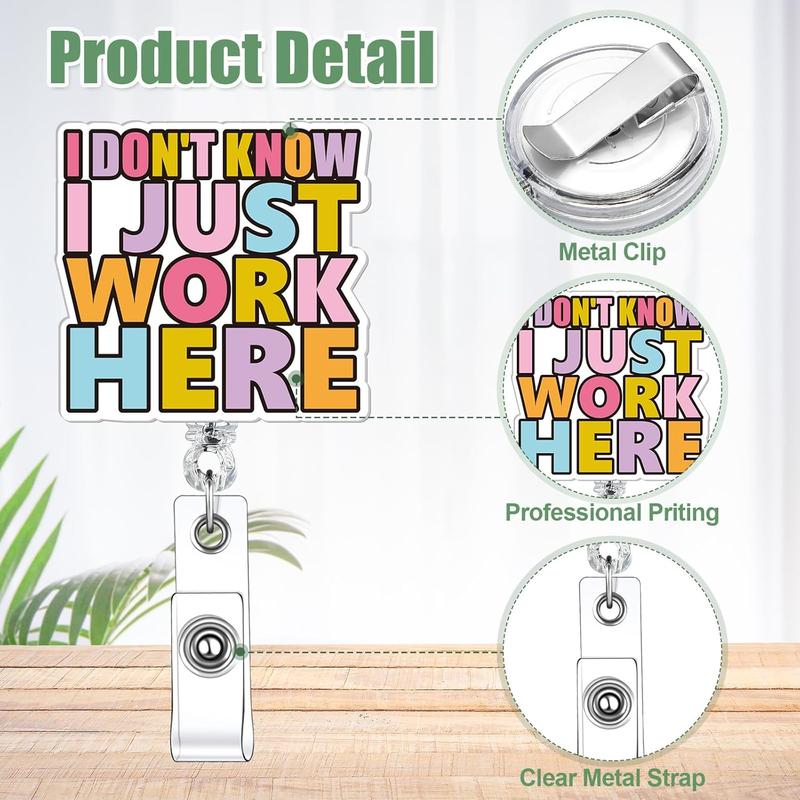 36/24/12/10 Pcs Funny Badge Reels for Nurses Cute Acrylic ID Badge Holder with Retractable Name ID Clip Bulk Badge Reel Accessories for Doctors Teachers Nursing Students Coworkers Medical Assistants New Grad Nurse Onboarding Gifts, Clinical Essentials