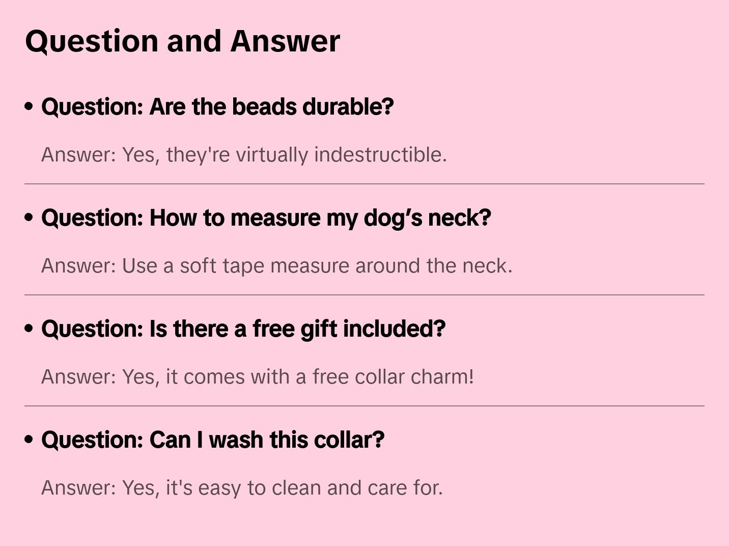 Rosie Beaded Dog Collar | Dusty Rose Pink  Rhinestone Bead Collar | Durable Dog Necklace | Puppy Pearls | Jewelry for Pets