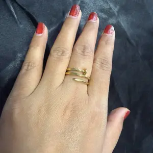 Pure panchadhatu non tarnish daily wear nail ring for women