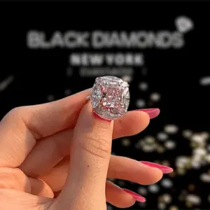 Radiant Cut Pink Sapphire Engagement Ring