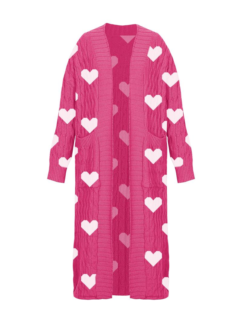 Women's Solid Color Textured Drop Shoulder Pocket Longline Cardigan, Casual Open Front Long Sleeve Knitwear for Fall & Winter, Women's Knit Clothing for Daily Wear, Lady Baggy Cardigans for Women, Womenswear, Casual Knit Top Women's Solid Color Textured Drop Shoulder Pocket Longline Cardigan, Casual Open Front Long Sleeve Knitwear for Fall & Winter, Women's Knit Clothing for Daily Wear, Lady Baggy Cardigans for Women, Womenswear, Casual Knit Top