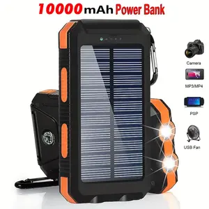 2026 neuer 10000 mAh portable charger. Solar-Powerbank für Handys. Mini kompakter portable charger power bank. Geeignet für Camping im Freien, Strand, Ausflüge, Partys, Wohnmobilreisen. Vielseitiger charger für Halloween, Weihnachten, Valentinstag.